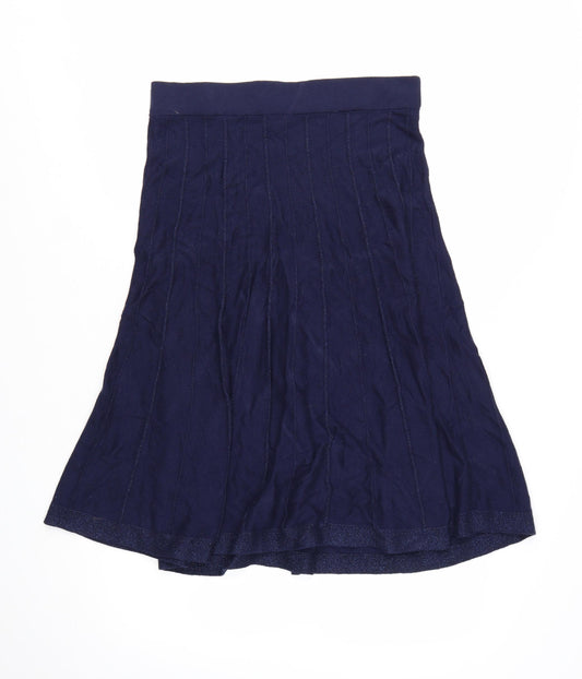 White Stuff Women’s Blue A-Line Knit Skirt Size 12