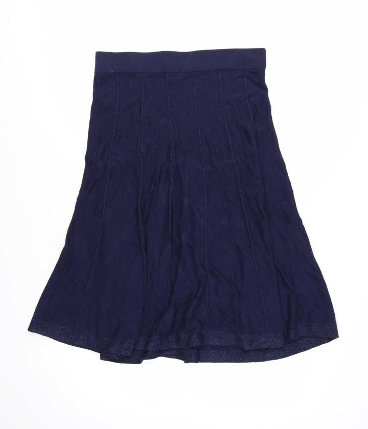 White Stuff Women’s Blue A-Line Knit Skirt Size 12