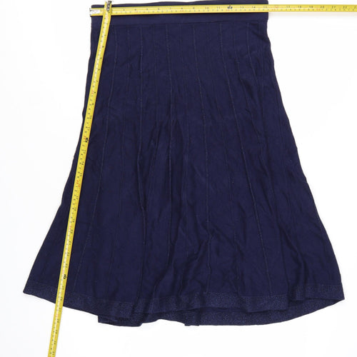White Stuff Women’s Blue A-Line Knit Skirt Size 12