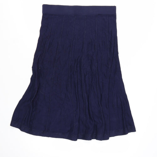 White Stuff Women’s Blue A-Line Knit Skirt Size 12