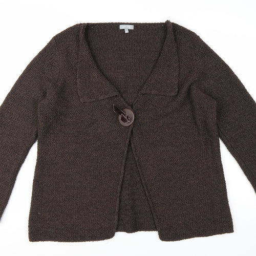 Marks and Spencer Per Una Women Brown XL Cardigan with Button Detail