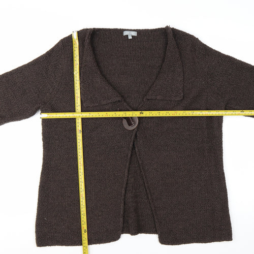 Marks and Spencer Per Una Women Brown XL Cardigan with Button Detail