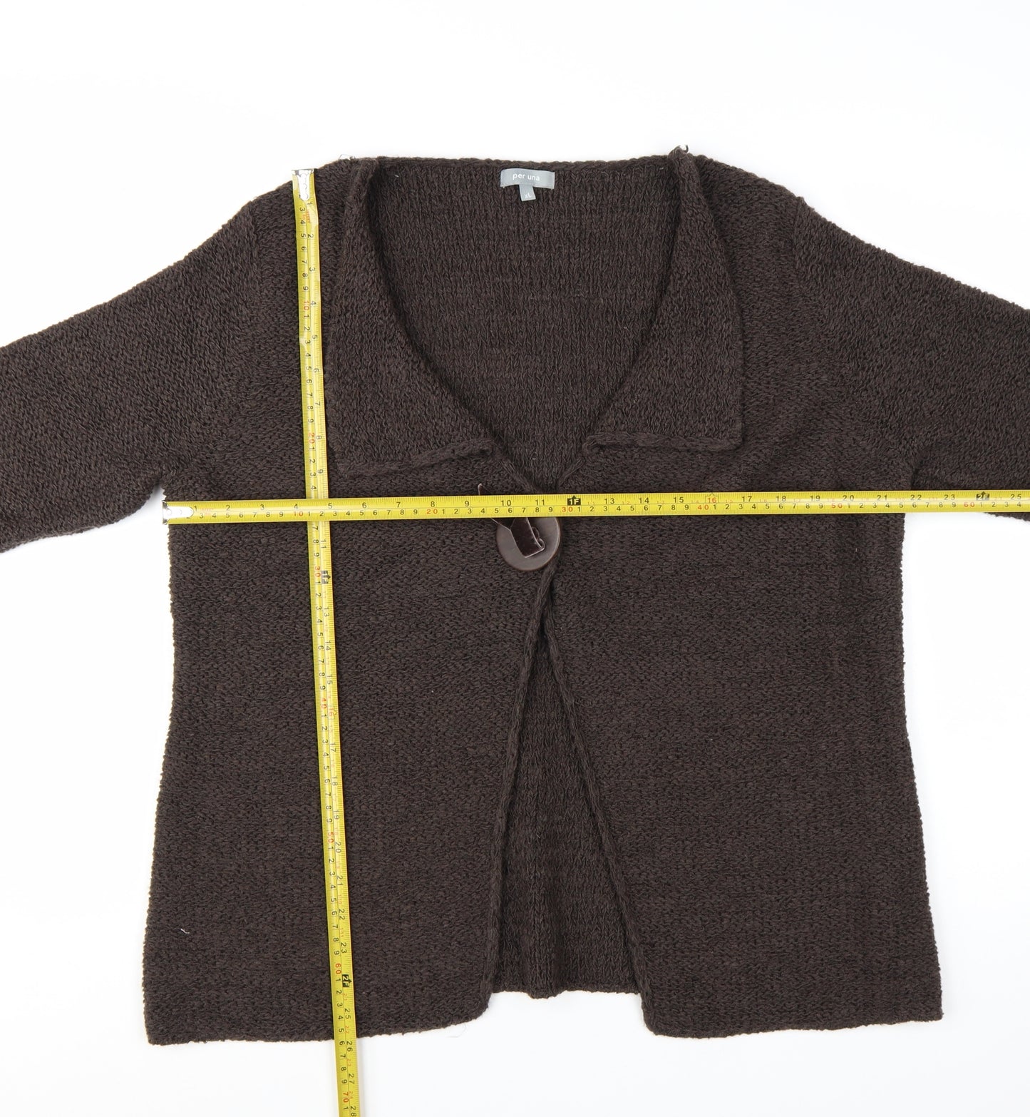 Marks and Spencer Per Una Women Brown XL Cardigan with Button Detail