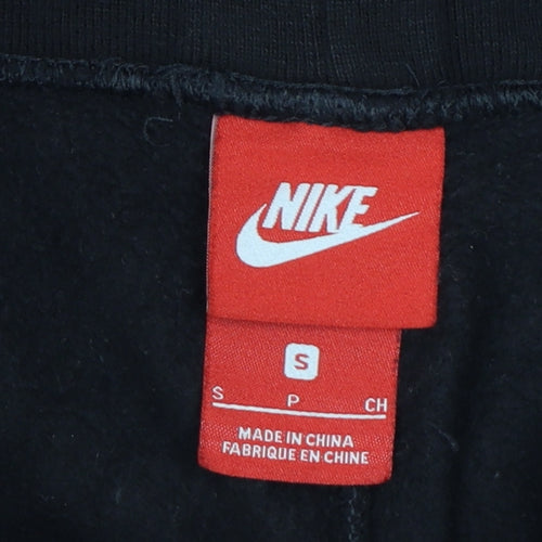 Nike Women's Black Jogger Sweatpants Small Fleece Tapered Fit
