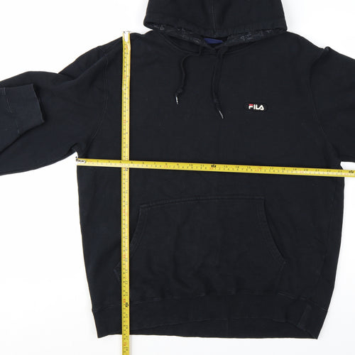 Fila Womens Black XXL Pullover Hoodie Cotton Blend Logo