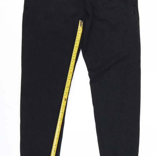 New Balance Men’s Black Jogger Trousers Size S Regular Fit
