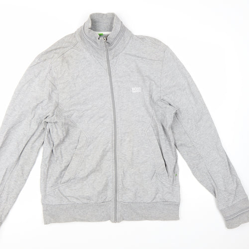 Hugo Boss Men's Grey Full Zip Sweatshirt Size S