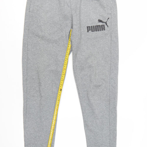 Puma Men's Grey Jogger Trousers Size S Regular Fit Sportswear