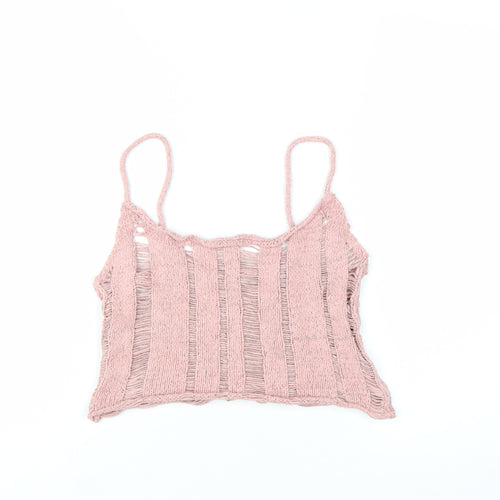 Urban Outfitters Women’s Pink Knit Camisole Tank Top M