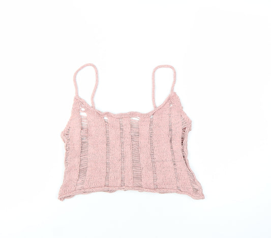 Urban Outfitters Women’s Pink Knit Camisole Tank Top M