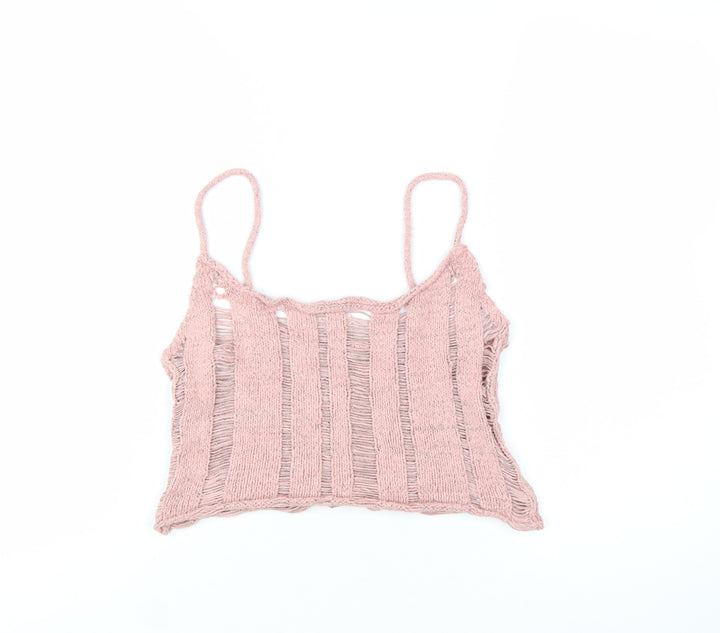 Urban Outfitters Women’s Pink Knit Camisole Tank Top M