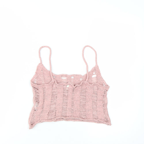 Urban Outfitters Women’s Pink Knit Camisole Tank Top M