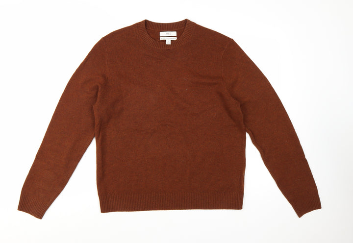 Marks and Spencer Men's Brown Lambswool Crew Neck Jumper M