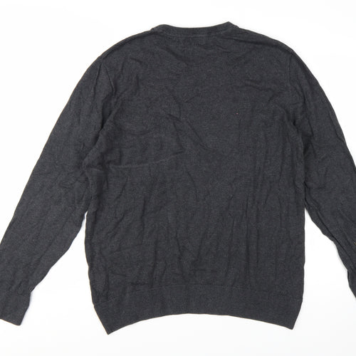 Gap Men's Grey Cotton Crew Neck Pullover Jumper Size L