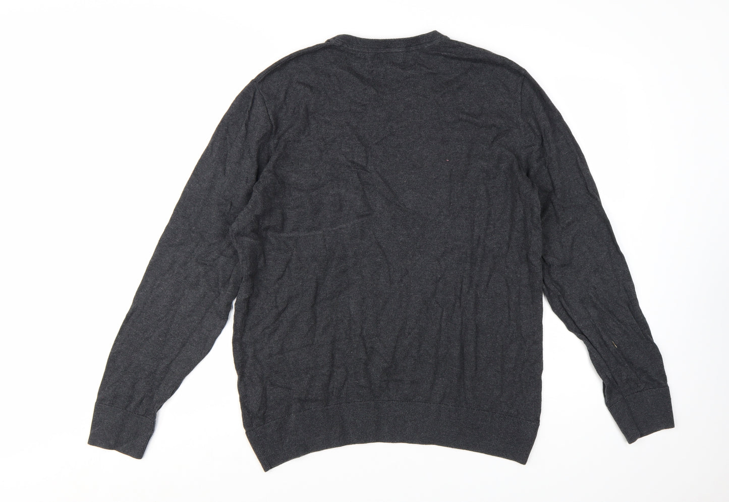 Gap Men's Grey Cotton Crew Neck Pullover Jumper Size L