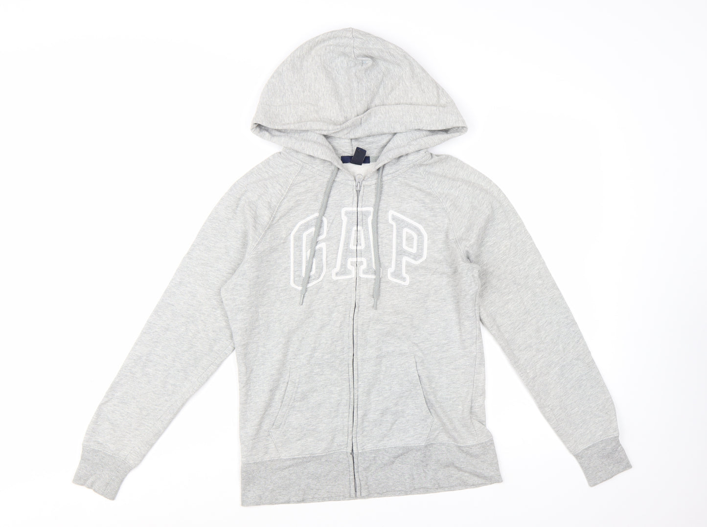 GAP Women's Grey Full Zip Hoodie Small Cotton Blend Casual