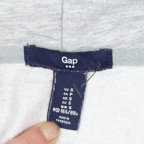 GAP Women's Grey Full Zip Hoodie Small Cotton Blend Casual