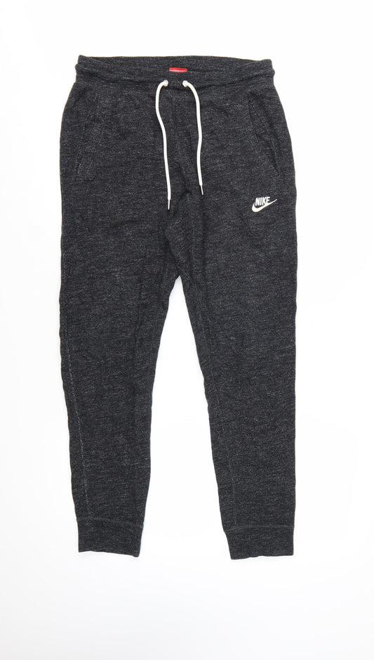 Nike Men's Black Cotton Jogger Trousers L Regular Fit