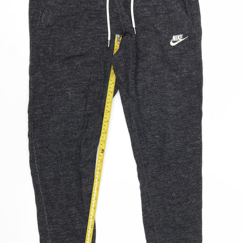 Nike Men's Black Cotton Jogger Trousers L Regular Fit