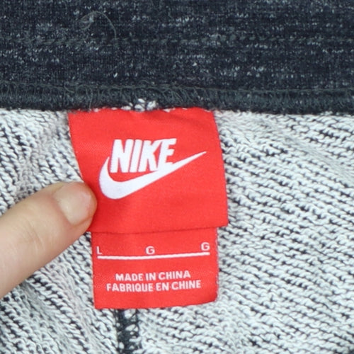 Nike Men's Black Cotton Jogger Trousers L Regular Fit