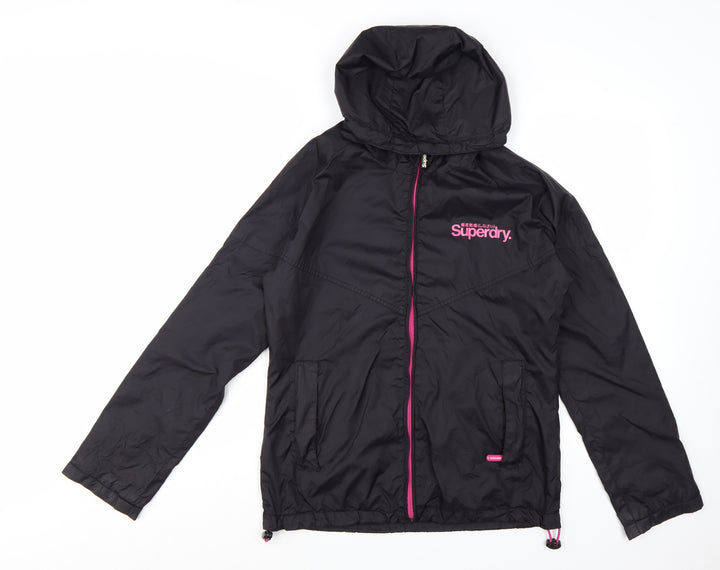 Superdry Womens Black Hooded Windbreaker Jacket M