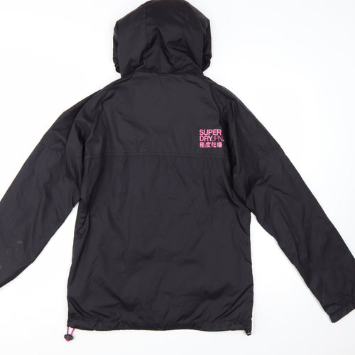 Superdry Womens Black Hooded Windbreaker Jacket M