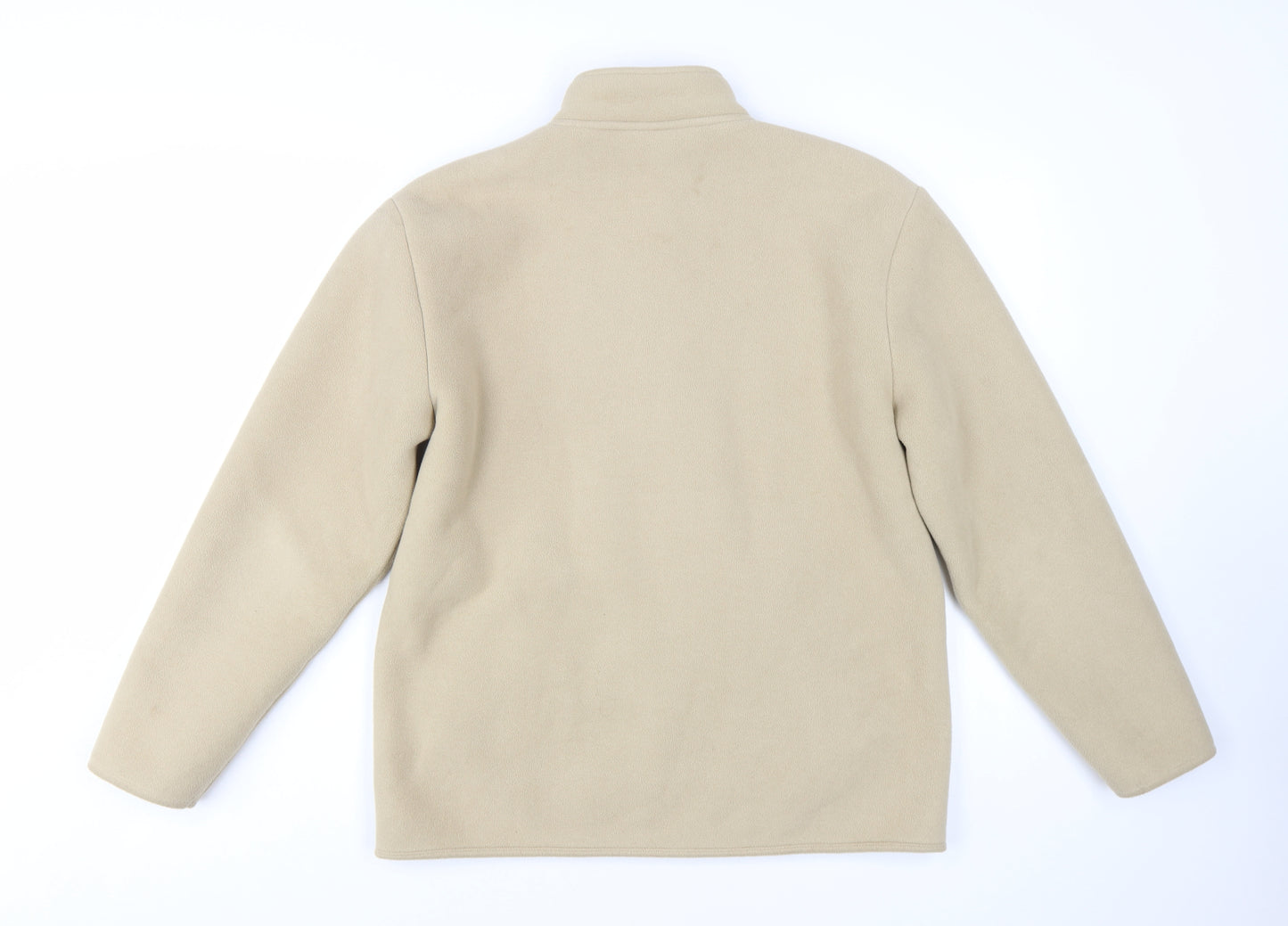 Wallis Women Beige Fleece Zip Jacket M Lined Warm Casual Style