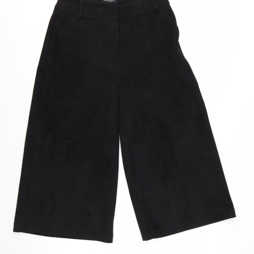 JD Williams Women’s Black Wide-Leg Cropped Trousers Size 10