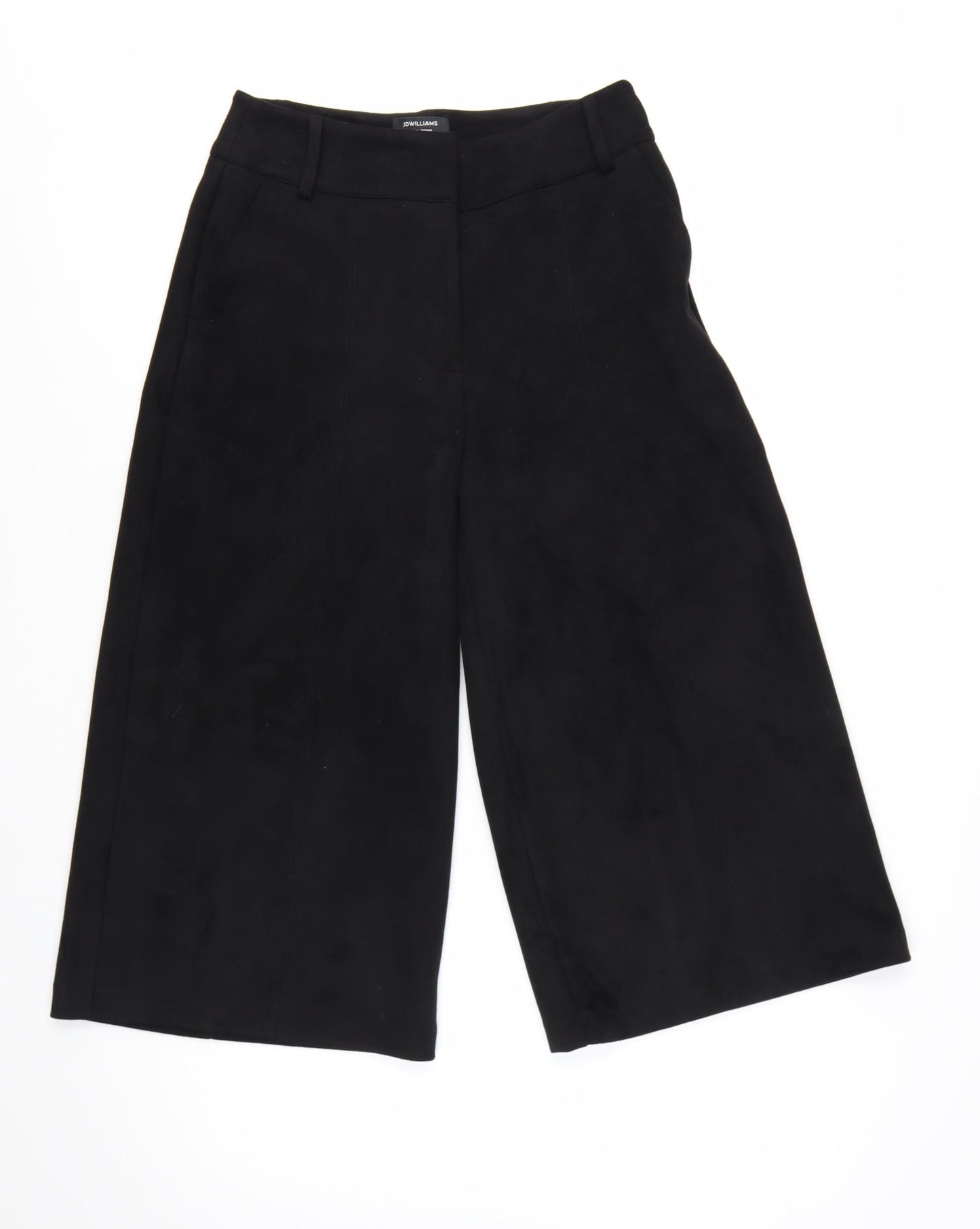 JD Williams Women’s Black Wide-Leg Cropped Trousers Size 10