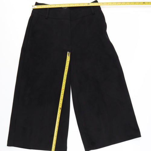 JD Williams Women’s Black Wide-Leg Cropped Trousers Size 10
