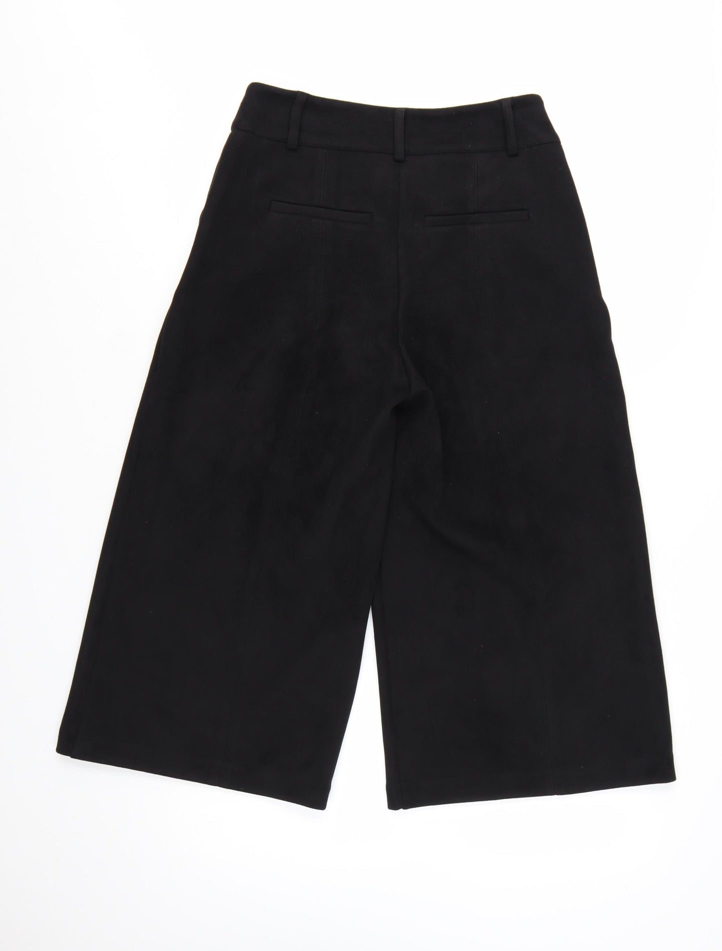 JD Williams Women’s Black Wide-Leg Cropped Trousers Size 10