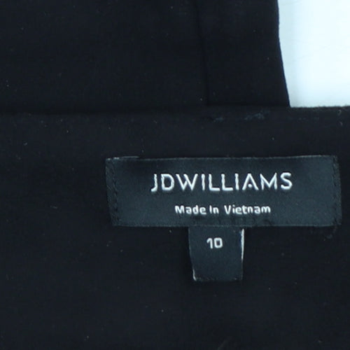 JD Williams Women’s Black Wide-Leg Cropped Trousers Size 10