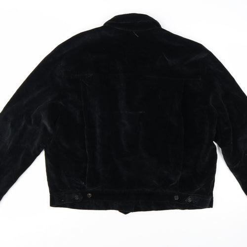 Nautica Women’s Black Velvet Cotton Bomber Jacket Size 12