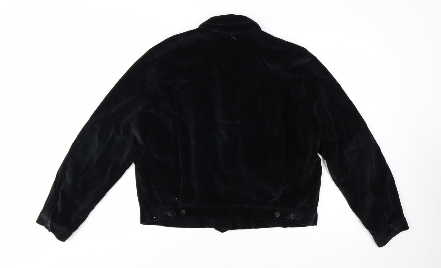 Nautica Women’s Black Velvet Cotton Bomber Jacket Size 12