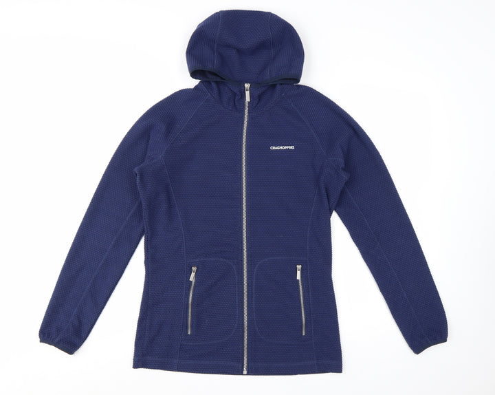 Craghoppers Womens Blue Full Zip Hoodie UK 10 Fleece Jacket