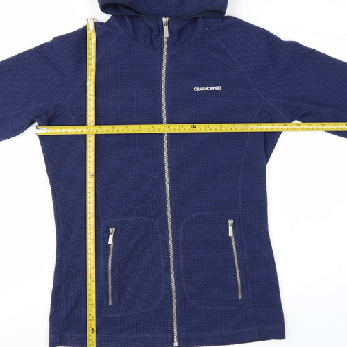 Craghoppers Womens Blue Full Zip Hoodie UK 10 Fleece Jacket