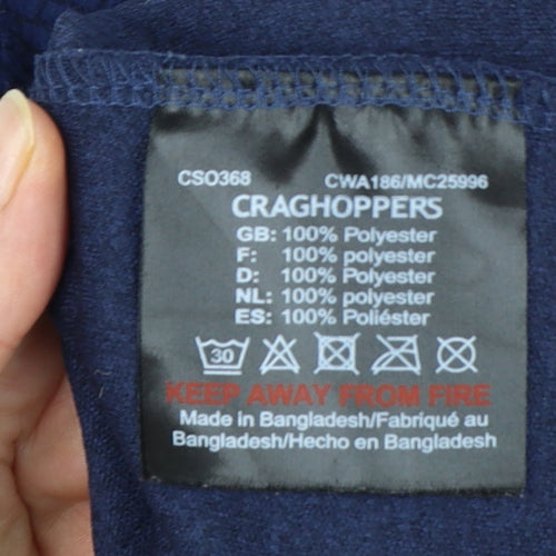 Craghoppers Womens Blue Full Zip Hoodie UK 10 Fleece Jacket