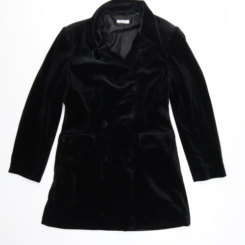Miss Selfridge Petites Black Velvet Jacket Dress UK 10