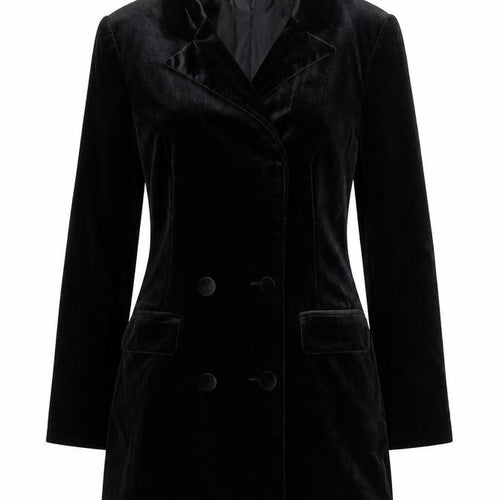 Miss Selfridge Petites Black Velvet Jacket Dress UK 10