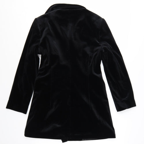 Miss Selfridge Petites Black Velvet Jacket Dress UK 10
