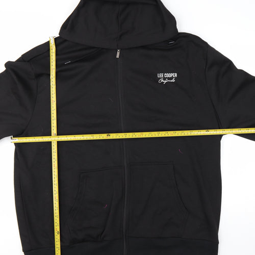 Lee Cooper Men's Black 3XL Full Zip Hoodie Sweatshirt