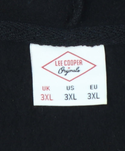 Lee Cooper Men's Black 3XL Full Zip Hoodie Sweatshirt