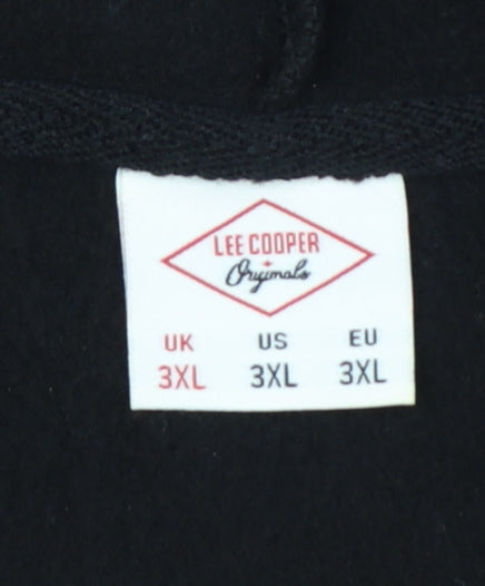 Lee Cooper Men's Black 3XL Full Zip Hoodie Sweatshirt