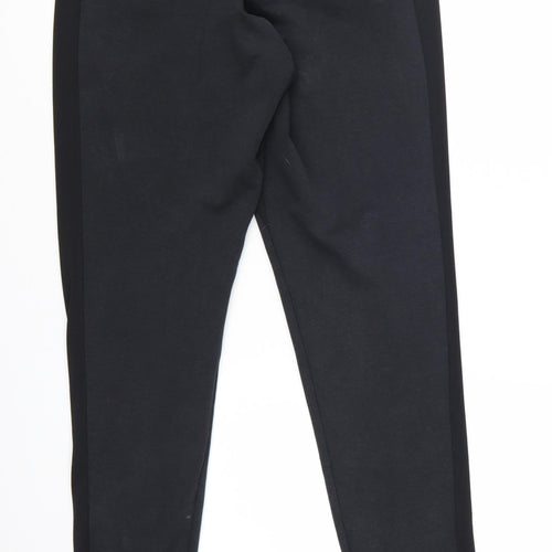 Adidas Men Black Slim Fit Joggers Tapered Casual Trousers M