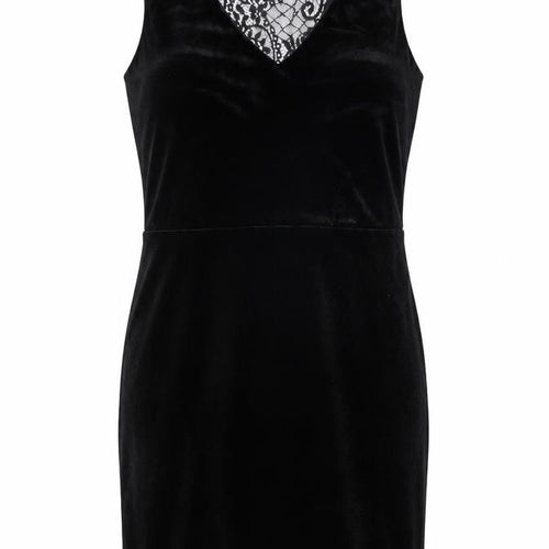 Esprit Women’s Black Velvet Lace V-Neck Bodycon Dress XL
