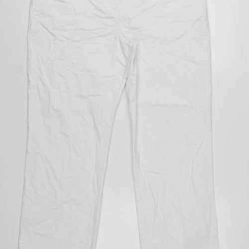 Marks and Spencer Women’s White Chino Trousers Size 14 Long