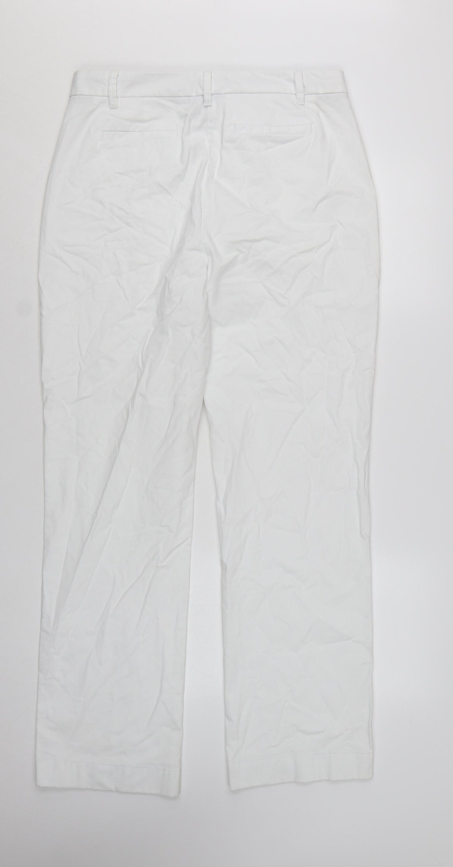 Marks and Spencer Women’s White Chino Trousers Size 14 Long