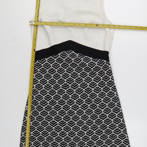 Miss Selfridge Women’s Black & White Geometric Shift Dress UK 8