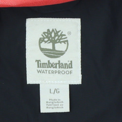 Timberland Women’s Black Waterproof Hooded Rain Jacket L