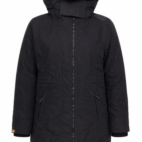 Superdry Women's Black Hooded Parka Jacket M Regular Fit